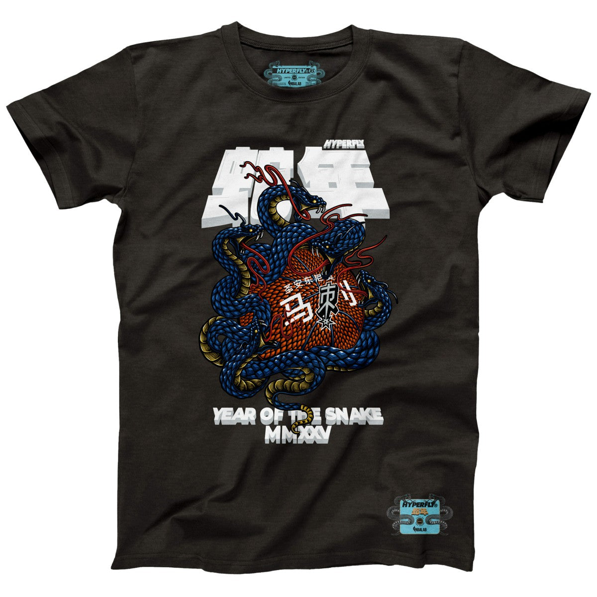 Heather Black San Antonio Spurs NBALab x Hyperfly Unisex Year of the Snake Lunar New Year Collection T-Shirt | NBA