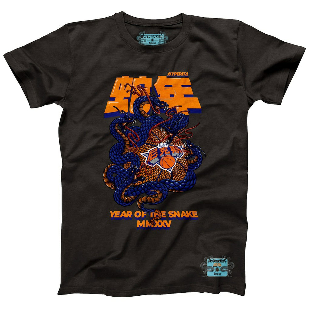 Heather Black New York Knicks NBALab x Hyperfly Unisex Year of the Snake Lunar New Year Collection T-Shirt | NBA