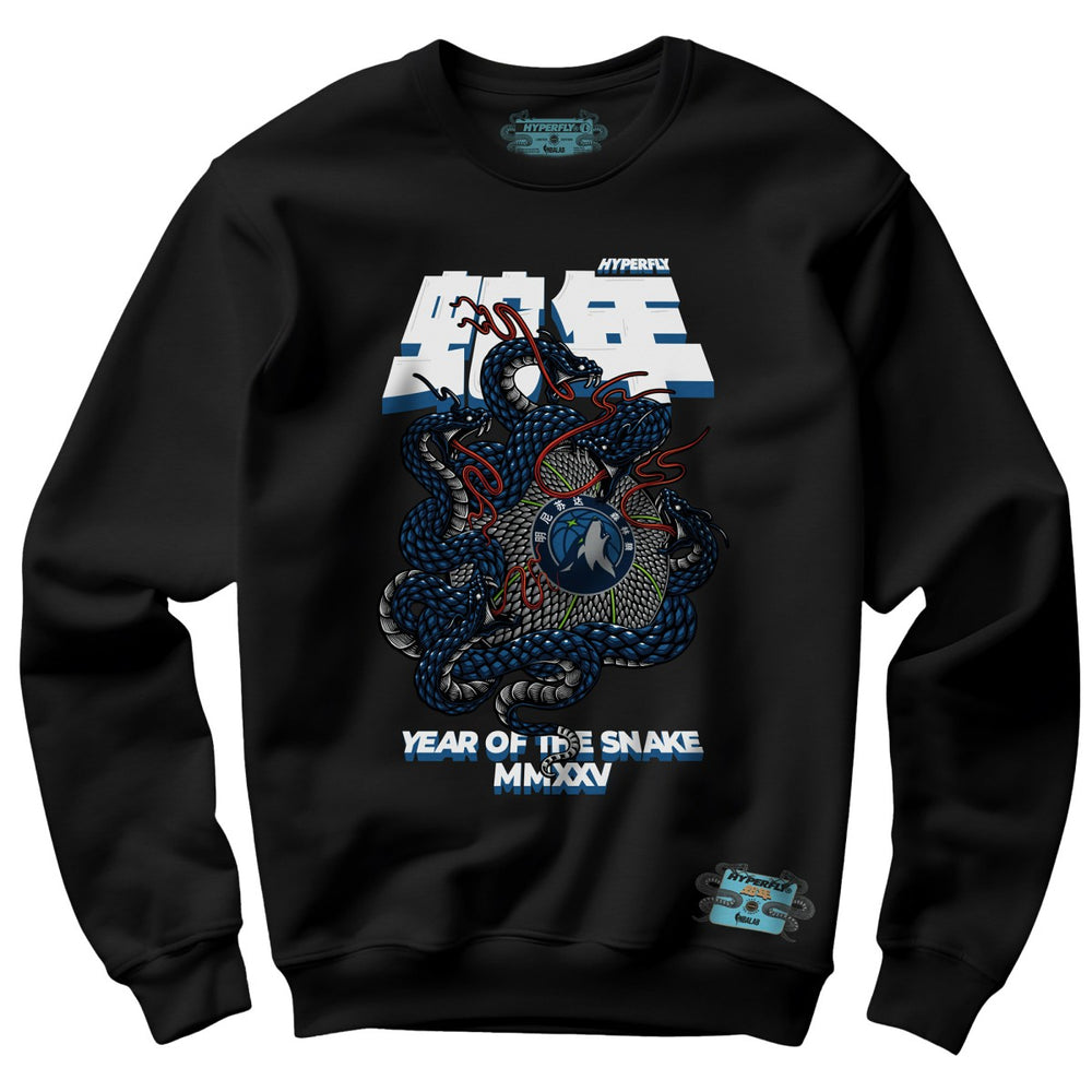 Black Minnesota Timberwolves NBALab x Hyperfly Unisex Year of the Snake Lunar New Year Collection Sweatshirt | NBA