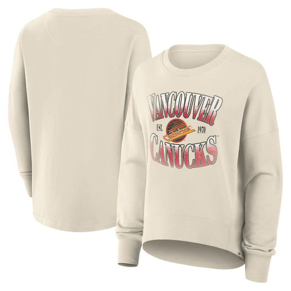 Vancouver Canucks Fanatics Women's Oversized Vintage Slice Pullover Sweatshirt -  NHL Sweatshirts