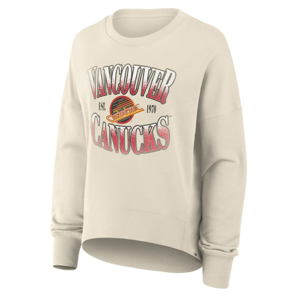 Vancouver Canucks Fanatics Women's Oversized Vintage Slice Pullover Sweatshirt -  NHL Sweatshirts