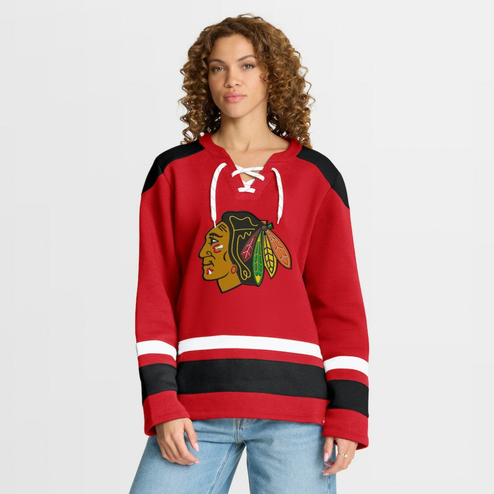 Chicago Blackhawks Fanatics Women's Icing Long Sleeve Lace Up Sweatshirt -  NHL Sweatshirts