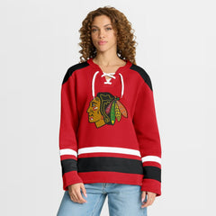 Chicago Blackhawks Fanatics Women's Icing Long Sleeve Lace Up Sweatshirt -  NHL Sweatshirts