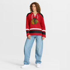 Chicago Blackhawks Fanatics Women's Icing Long Sleeve Lace Up Sweatshirt -  NHL Sweatshirts