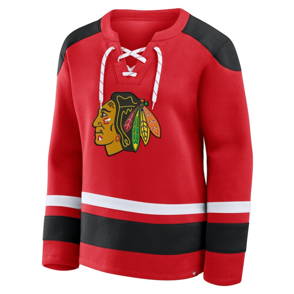 Chicago Blackhawks Fanatics Women's Icing Long Sleeve Lace Up Sweatshirt -  NHL Sweatshirts
