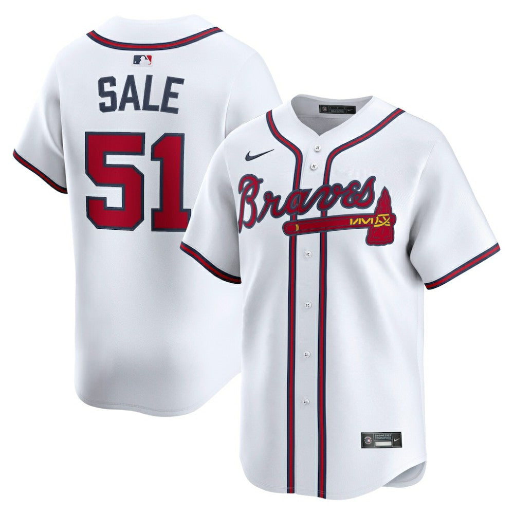 Chris Sale Atlanta Braves Nike Home Limited Player Jersey - MLB Jerseys
