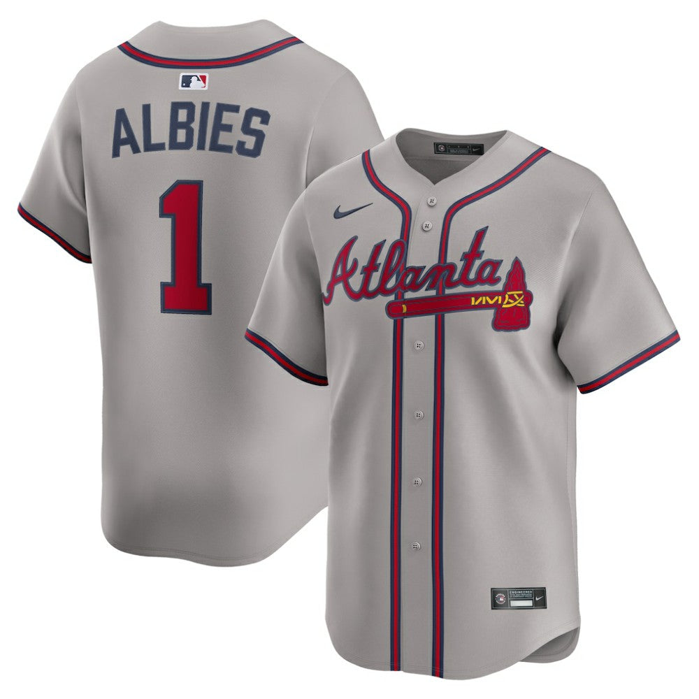 Ozzie Albies Atlanta Braves Nike Road Limited Player Jersey - MLB Jerseys