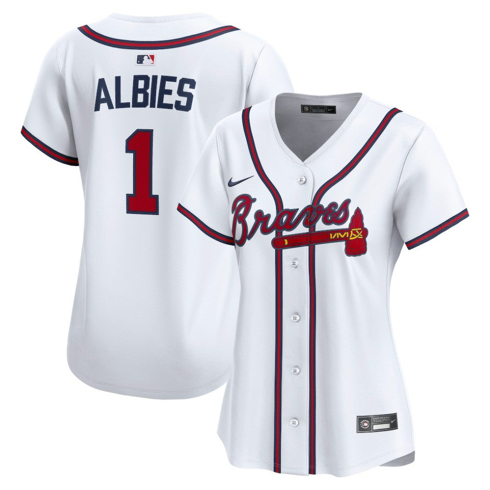 Ozzie Albies Atlanta Braves Nike Women's Home Limited Player Jersey - MLB Jerseys
