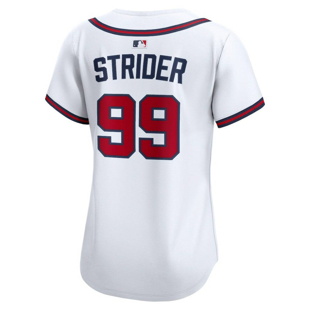 Spencer Strider Atlanta Braves Nike Women's Home Limited Player Jersey - MLB Jerseys
