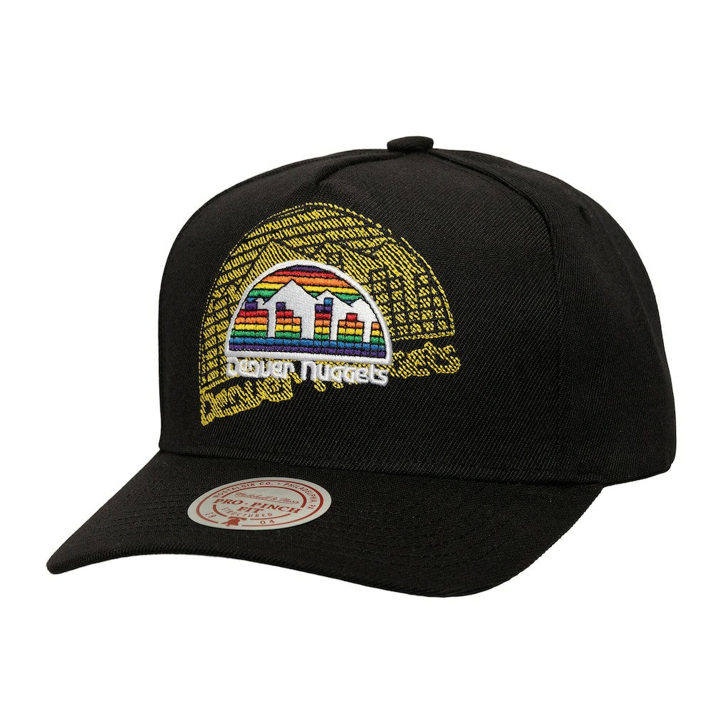 Black Denver Nuggets Tilted Pro Pinch Adjustable Hat sale | NBA