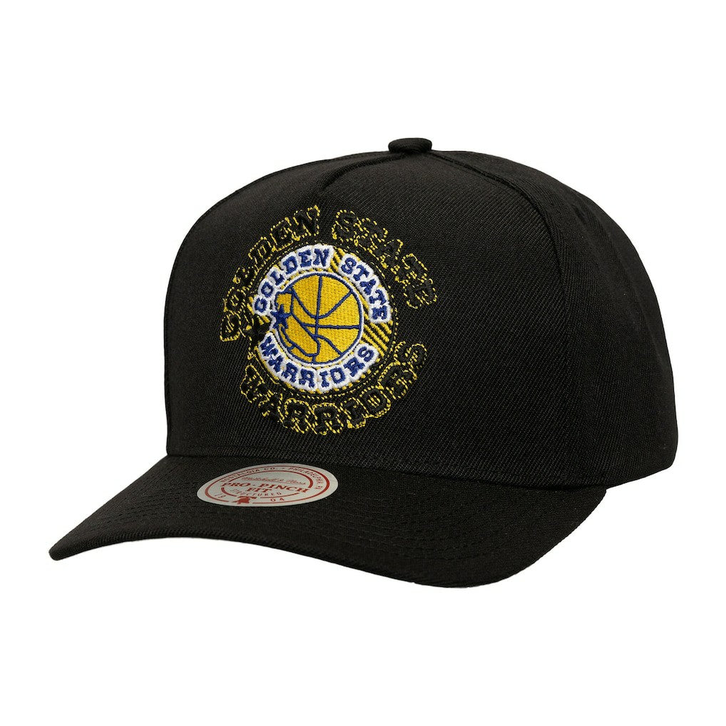 Black Golden State Warriors Tilted Pro Pinch Adjustable Hat sale | NBA