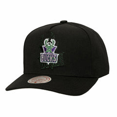 Black Milwaukee Bucks Tilted Pro Pinch Adjustable Hat | NBA