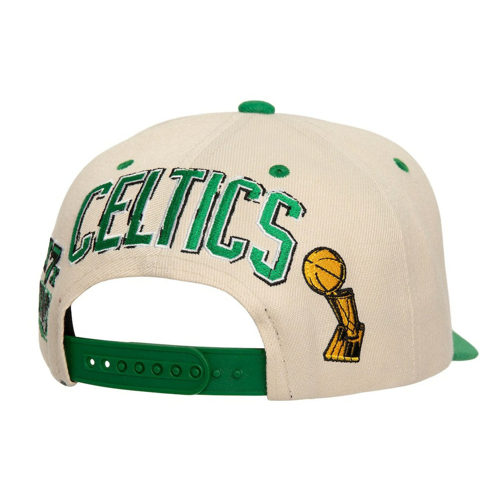 Cream/Kelly Green Boston Celtics 17x NBA Champions Soul Legacy Defined Pro Crown Snapback Hat | NBA