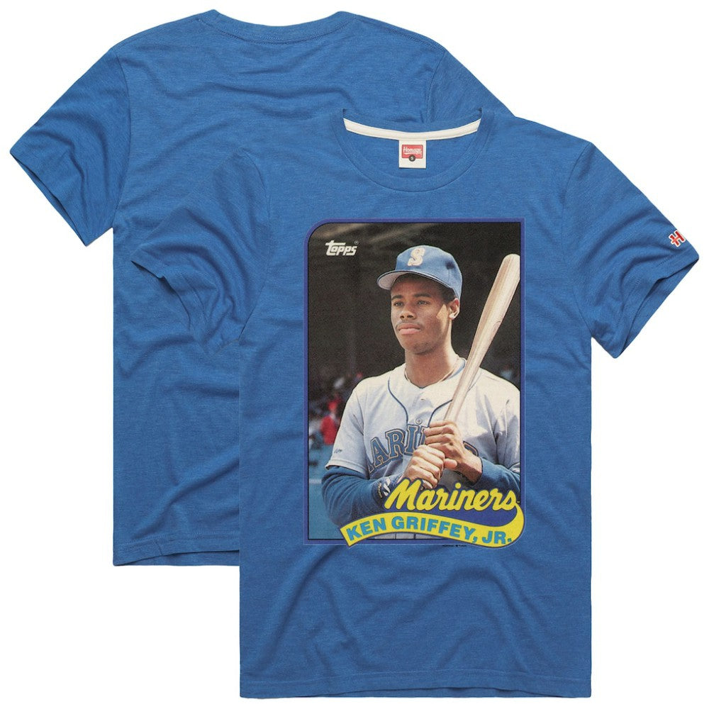 Ken Griffey Jr. Seattle Mariners Homage 1989 Topps Baseball Card Player T-Shirt - MLB T-shirts