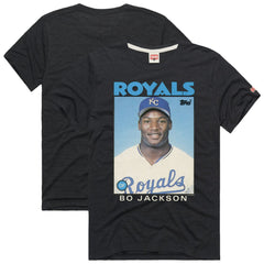 Bo Jackson Kansas City Royals Homage 1986 Topps Baseball Card Player T-Shirt - MLB T-shirts