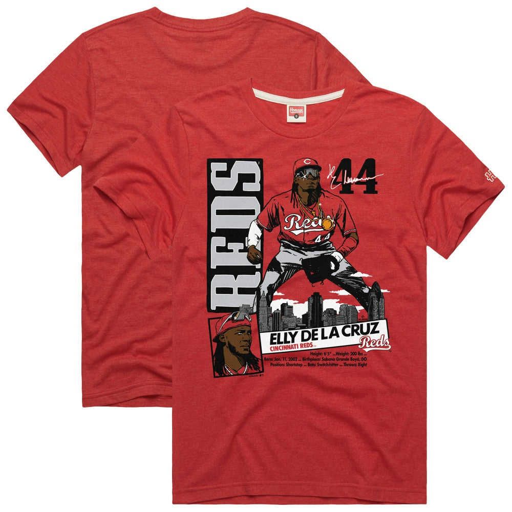Elly De La Cruz Cincinnati Reds Homage Graphic Player Tri-Blend T-Shirt - MLB T-shirts