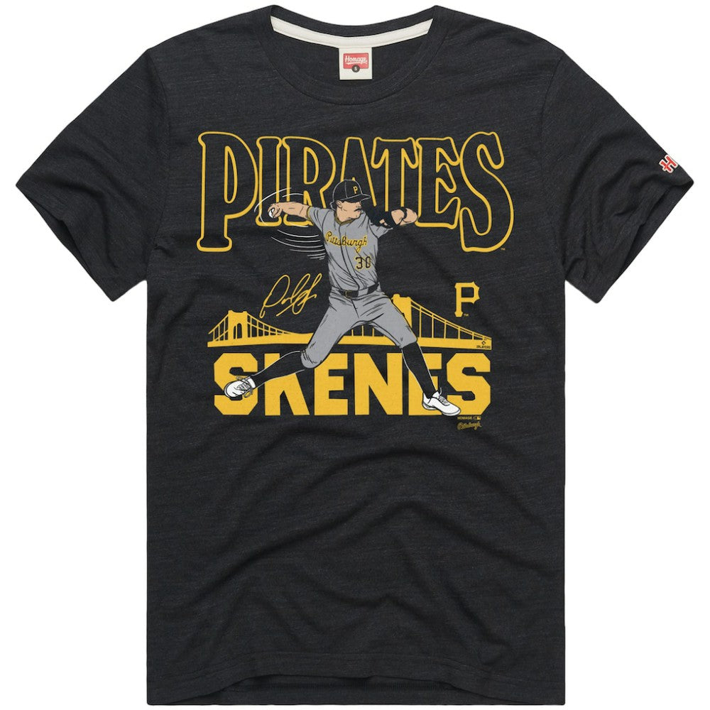 Paul Skenes Pittsburgh Pirates Homage Graphic Player Tri-Blend T-Shirt - MLB T-shirts