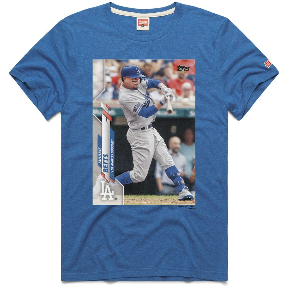 Mookie Betts Los Angeles Dodgers Homage 2020 Topps Baseball Card Player T-Shirt - MLB T-shirts