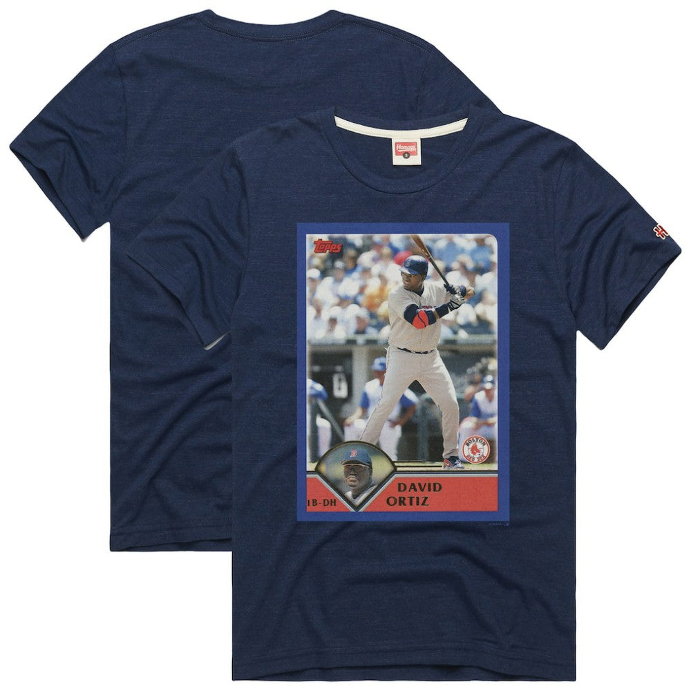 David Ortiz Boston Red Sox Homage 2003 Topps Baseball Card Player T-Shirt - MLB T-shirts