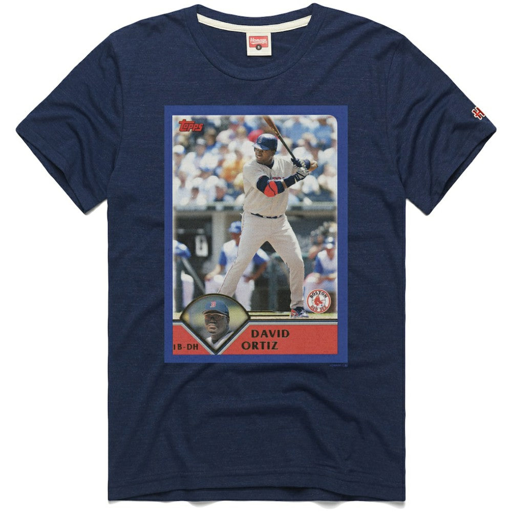 David Ortiz Boston Red Sox Homage 2003 Topps Baseball Card Player T-Shirt - MLB T-shirts