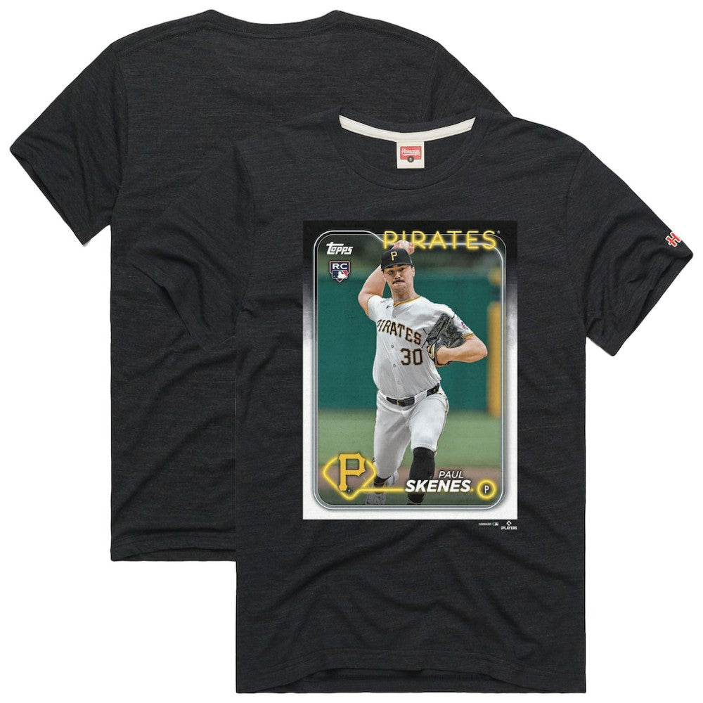 Paul Skenes Pittsburgh Pirates Homage 2024 Topps Baseball Card Player Tri-Blend T-Shirt - MLB T-shirts