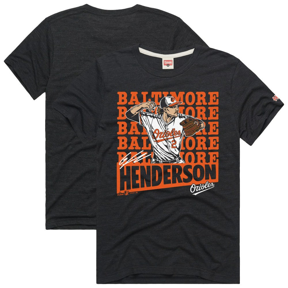 Gunnar Henderson Baltimore Orioles Homage Graphic Player T-Shirt - MLB T-shirts
