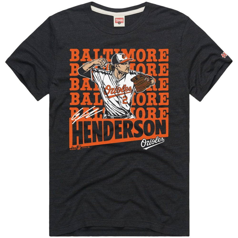 Gunnar Henderson Baltimore Orioles Homage Graphic Player T-Shirt - MLB T-shirts