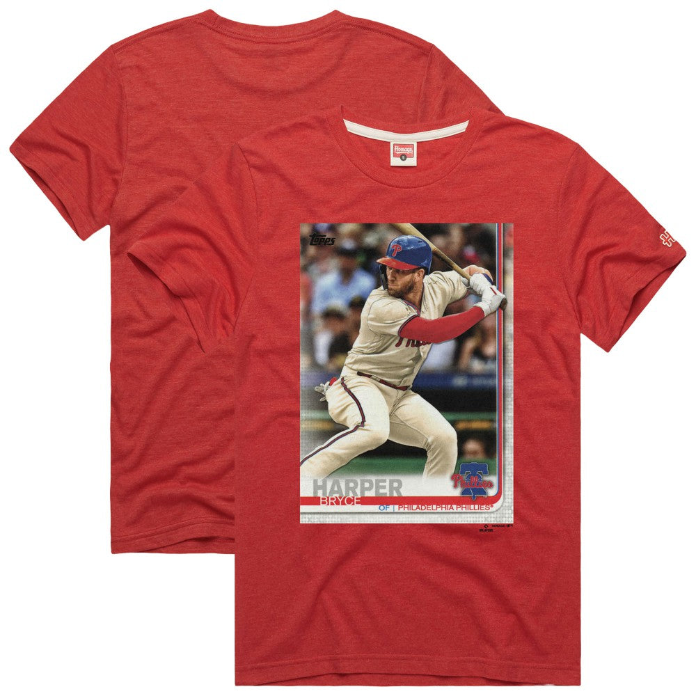 Bryce Harper Philadelphia Phillies Homage 2019 Topps Baseball Card Player T-Shirt - MLB T-shirts