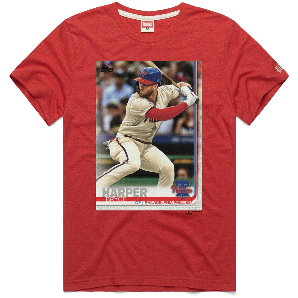 Bryce Harper Philadelphia Phillies Homage 2019 Topps Baseball Card Player T-Shirt - MLB T-shirts