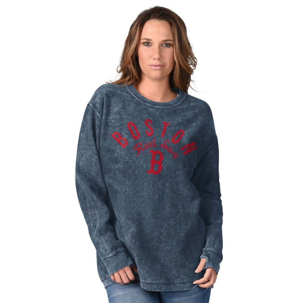 Boston Red Sox G-III 4Her by Carl Banks Women's Comfy Cord Pullover Sweatshirt - MLB Pullover