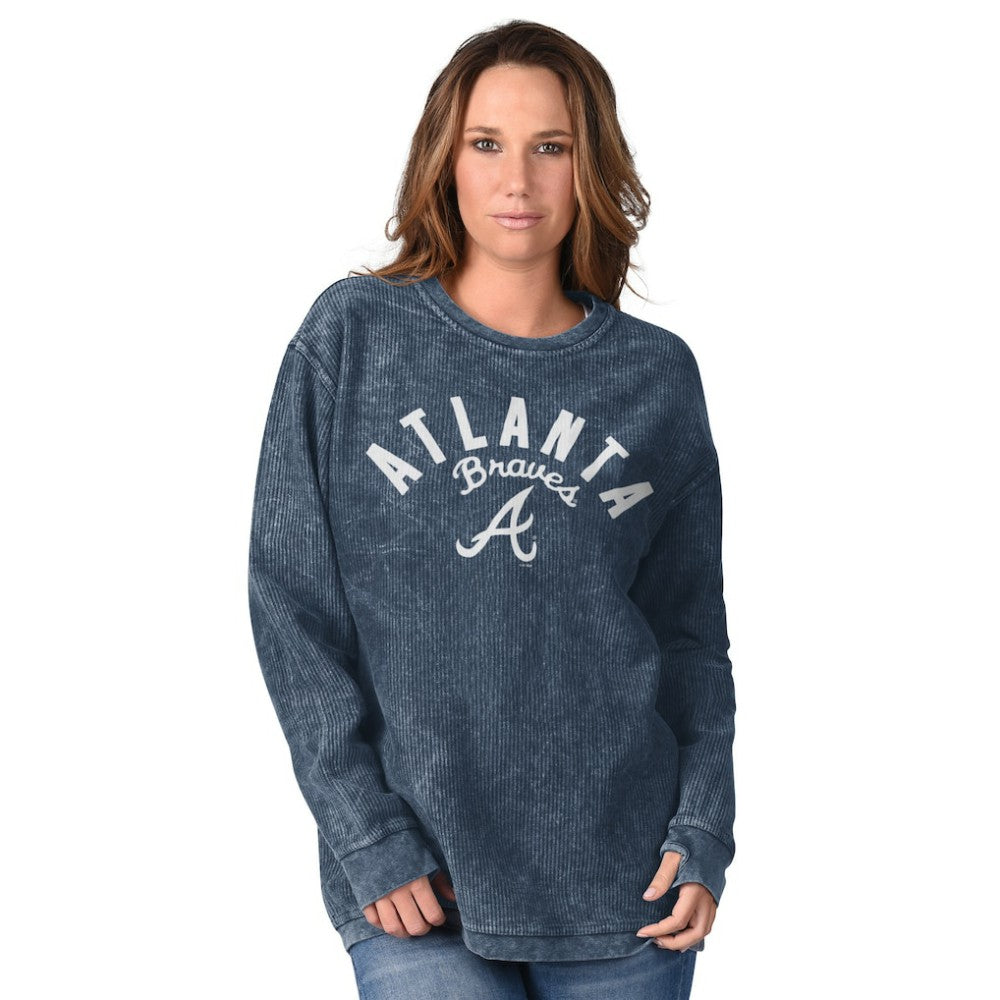 Atlanta Braves G-III 4Her by Carl Banks Women's Comfy Cord Pullover Sweatshirt - MLB Pullover