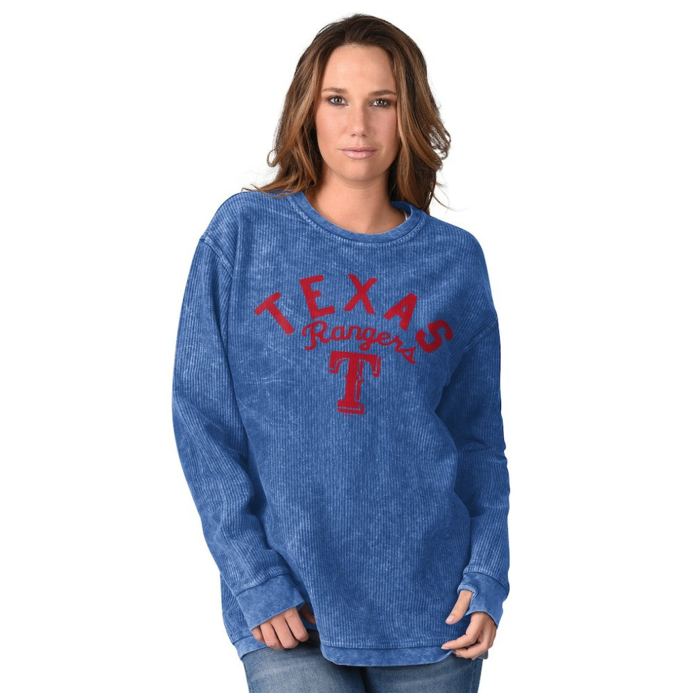 Texas Rangers G-III 4Her by Carl Banks Women's Comfy Cord Pullover Sweatshirt - MLB Pullover