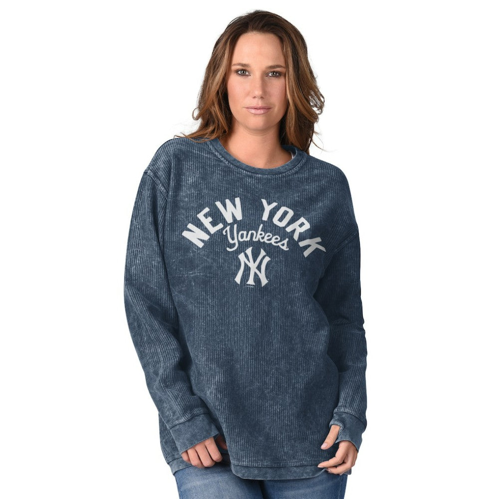 New York Yankees G-III 4Her by Carl Banks Women's Comfy Cord Pullover Sweatshirt - MLB Pullover