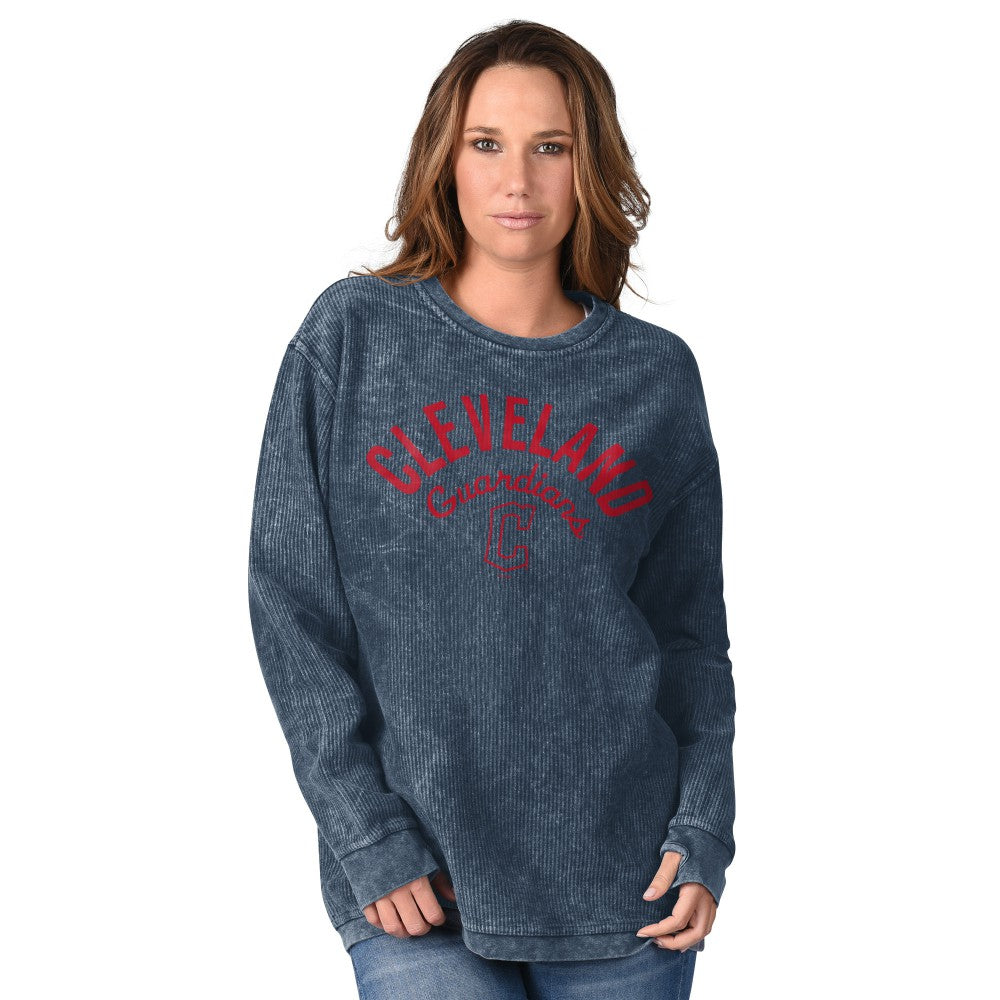 Cleveland Guardians G-III 4Her by Carl Banks Women's Comfy Cord Pullover Sweatshirt - MLB Pullover