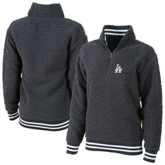 Los Angeles Dodgers G-III 4Her by Carl Banks Women's Play Action Sherpa Fleece Quarter-Zip Jacket - MLB Jackets