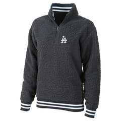 Los Angeles Dodgers G-III 4Her by Carl Banks Women's Play Action Sherpa Fleece Quarter-Zip Jacket - MLB Jackets