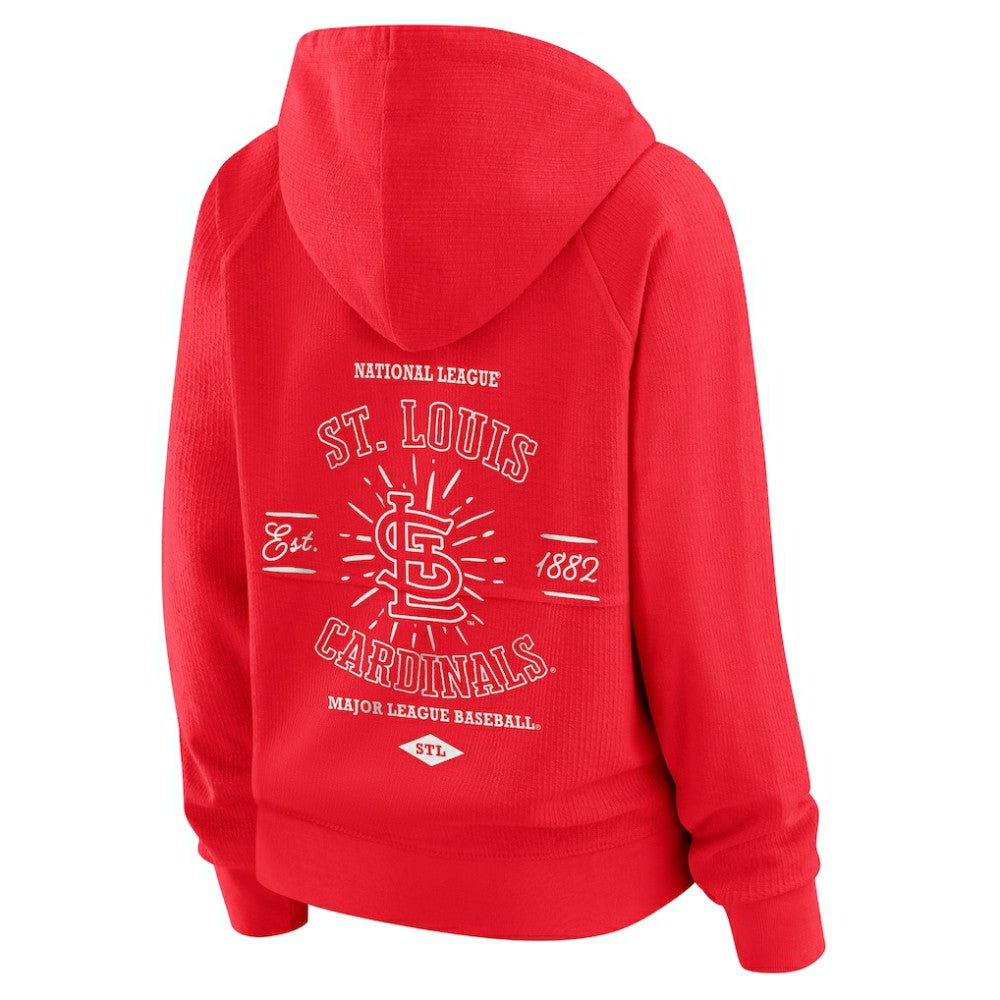 St. Louis Cardinals WEAR by Erin Andrews Women's Vintage Full-Zip Raglan Hoodie - MLB Hoodies