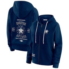Houston Astros WEAR by Erin Andrews Women's Vintage Full-Zip Raglan Hoodie - MLB Hoodies