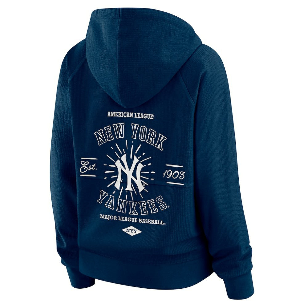 New York Yankees WEAR by Erin Andrews Women's Vintage Full-Zip Raglan Hoodie - MLB Hoodies