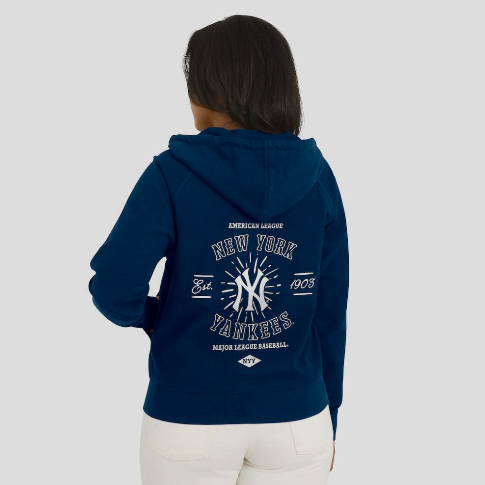 New York Yankees WEAR by Erin Andrews Women's Vintage Full-Zip Raglan Hoodie - MLB Hoodies