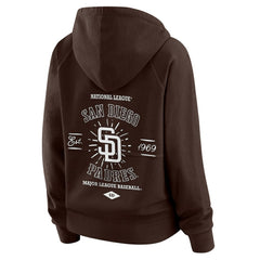 San Diego Padres WEAR by Erin Andrews Women's Vintage Full-Zip Raglan Hoodie - MLB Hoodies