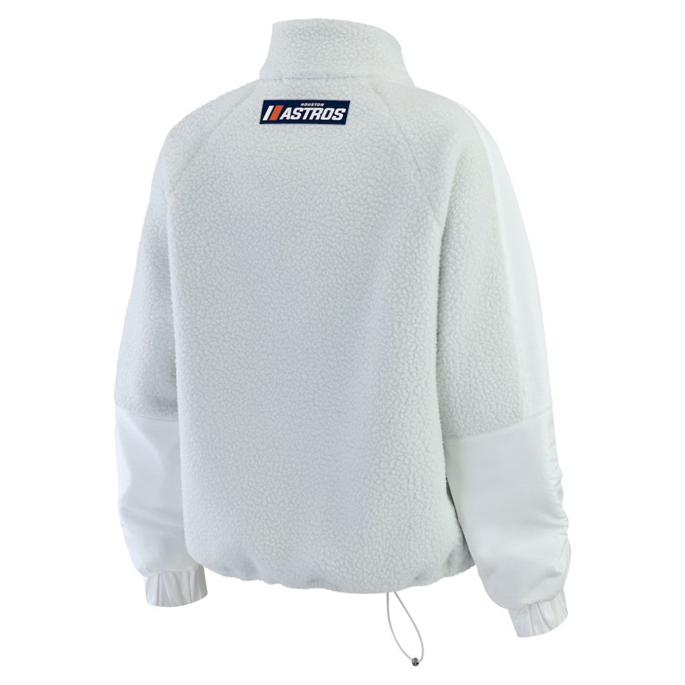 Houston Astros WEAR by Erin Andrews Women's Polar Fleece Quarter-Zip Jacket - MLB Jackets