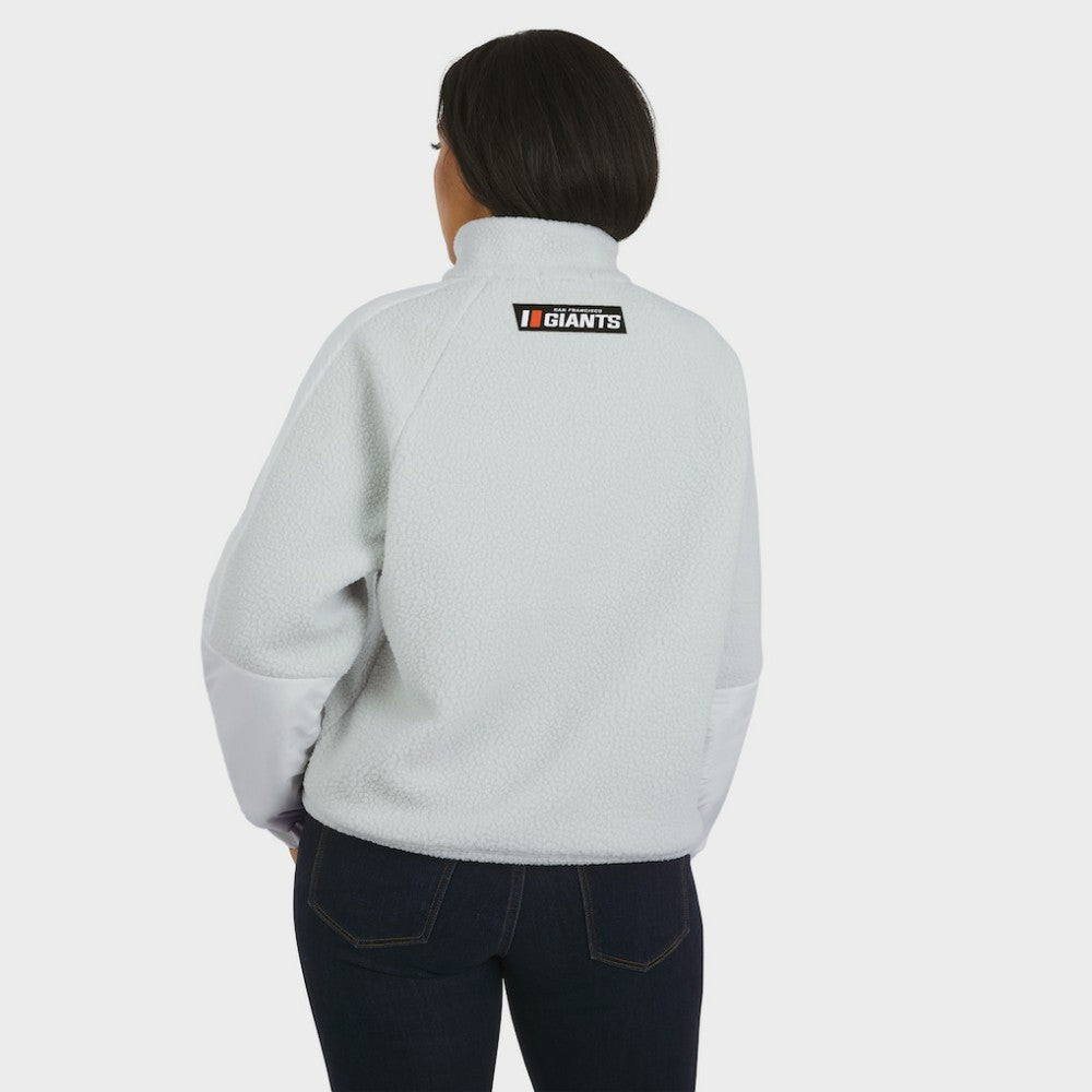 San Francisco Giants WEAR by Erin Andrews Women's Polar Fleece Quarter-Zip Jacket - MLB Jackets