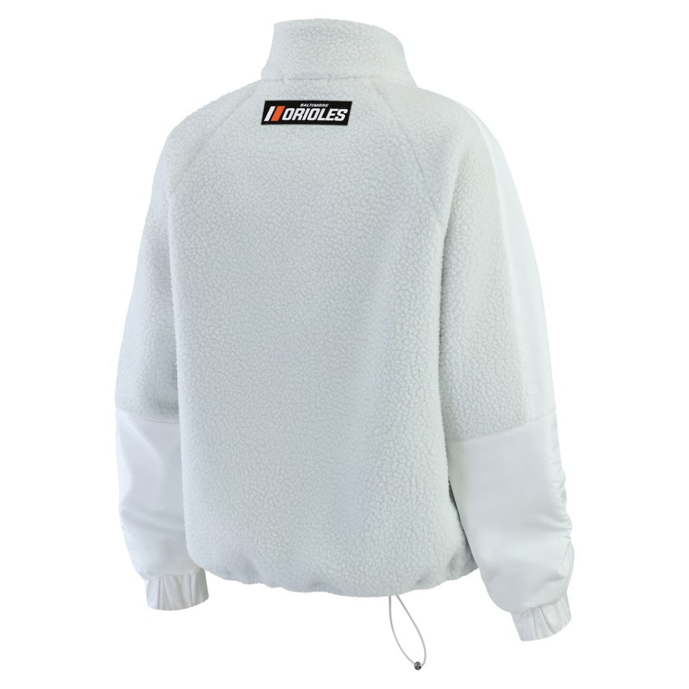Baltimore Orioles WEAR by Erin Andrews Women's Polar Fleece Quarter-Zip Jacket - MLB Jackets