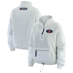 Boston Red Sox WEAR by Erin Andrews Women's Polar Fleece Quarter-Zip Jacket - MLB Jackets