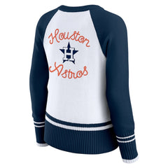 Houston Astros WEAR by Erin Andrews Women's Colorblock Raglan Sweater - MLB