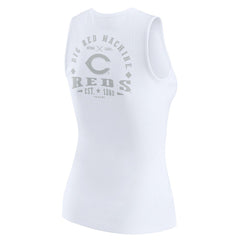 Cincinnati Reds WEAR by Erin Andrews Women's Rib-Knit Henley Tank Top - MLB Tanks