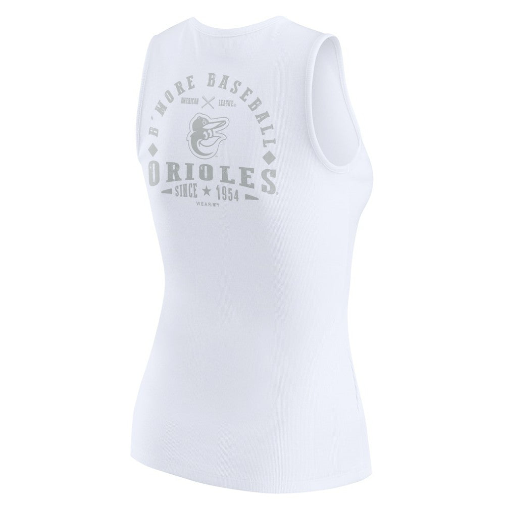 Baltimore Orioles WEAR by Erin Andrews Women's Rib-Knit Henley Tank Top - MLB Tanks