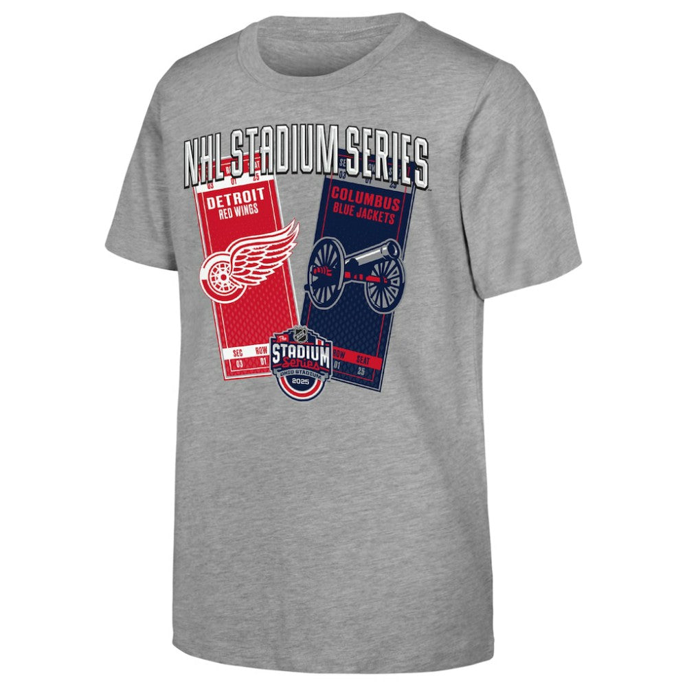 Youth 2025 NHL Stadium Series Columbus Blue Jackets vs. Detroit Red Wings Matchup T-Shirt -  NHL T-shirts