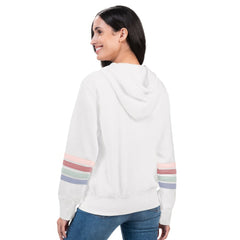 Philadelphia Phillies G-III 4Her by Carl Banks Women's Naamah Sleeve Stripe Fleece Full-Zip Hoodie - MLB Hoodies